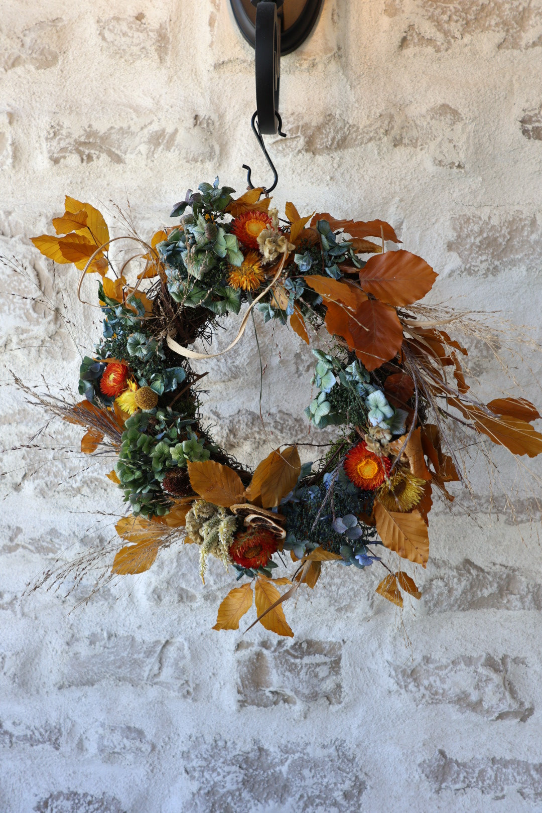 13" Autumn Dried Flower Wreath