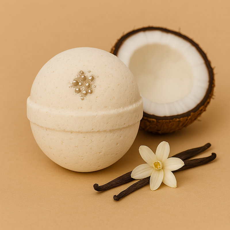 Flora Bath Bomb - Coconut Vanilla.