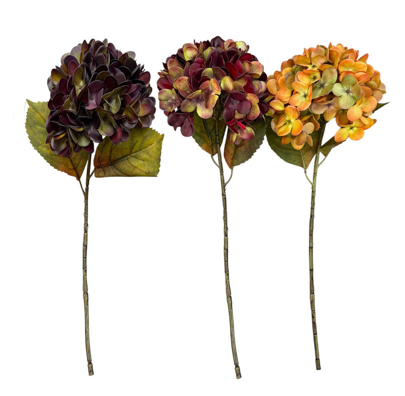 22" Artificial Real Touch(Poly Coated)Hydrangea-Large Bloom