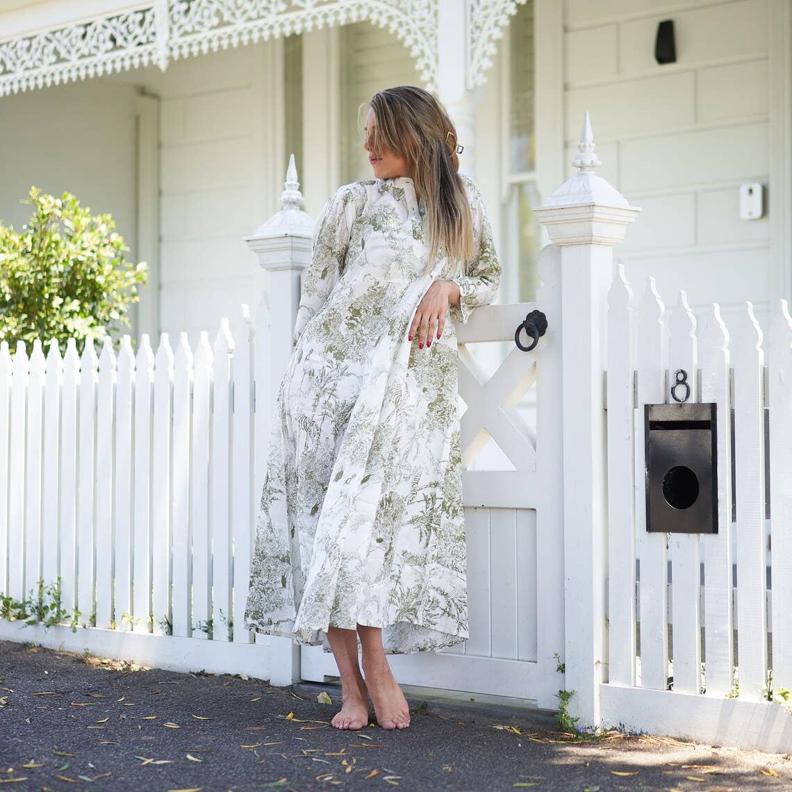 Umbrella ‘Timeless Tranquility’ Cotton Maxi Dress