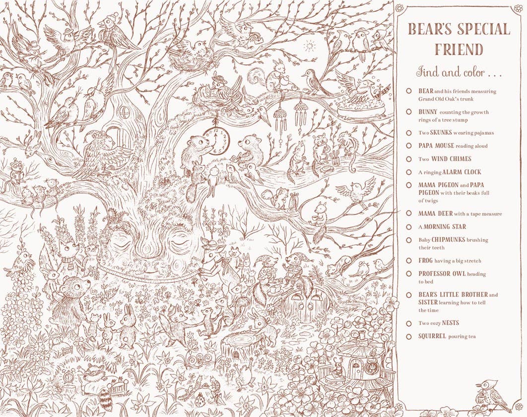 Brown Bear Wood: A Search-and-Find Coloring Book
