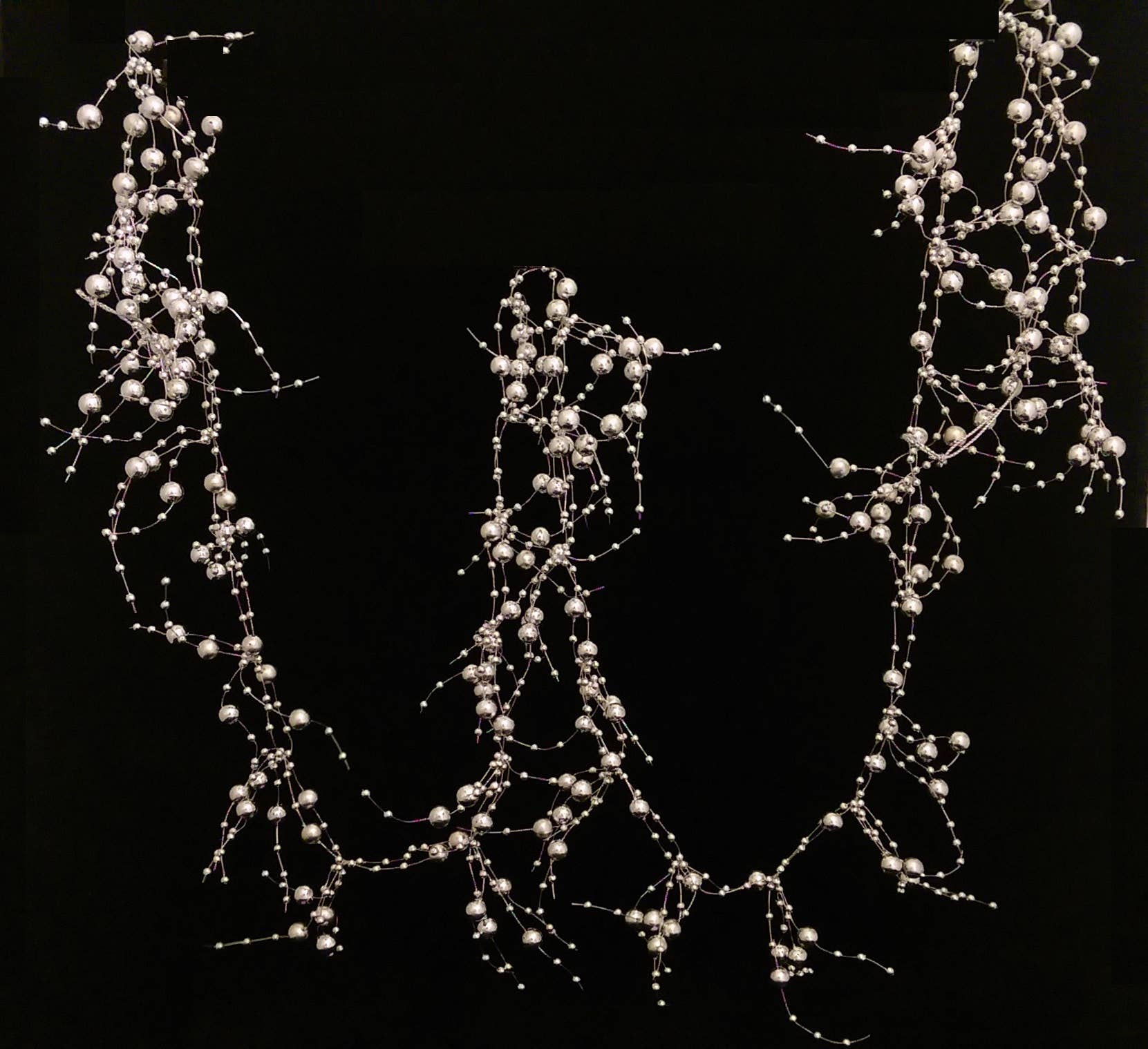 6' Silver Loose Bead Garland