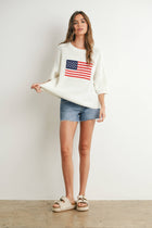 Flag Print Knit Sweater
