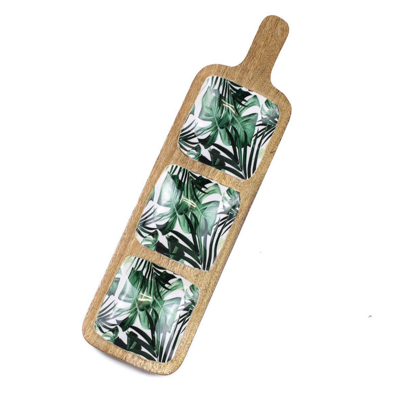 Everglade Tri-Server   Natural/Green/White   18x5.25x1
