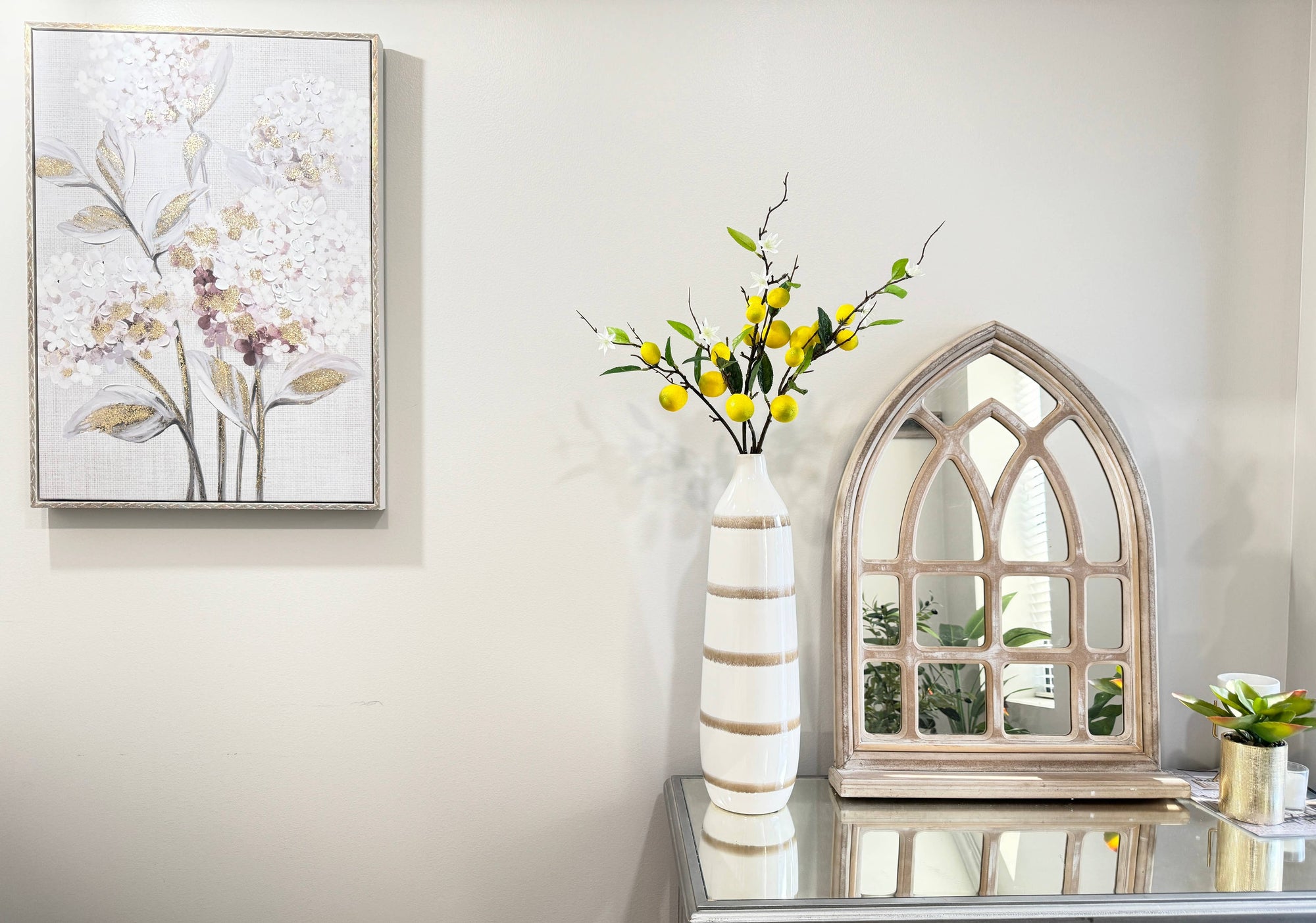 32"-Artificial Lemon Branch Decorative Fruit Stem