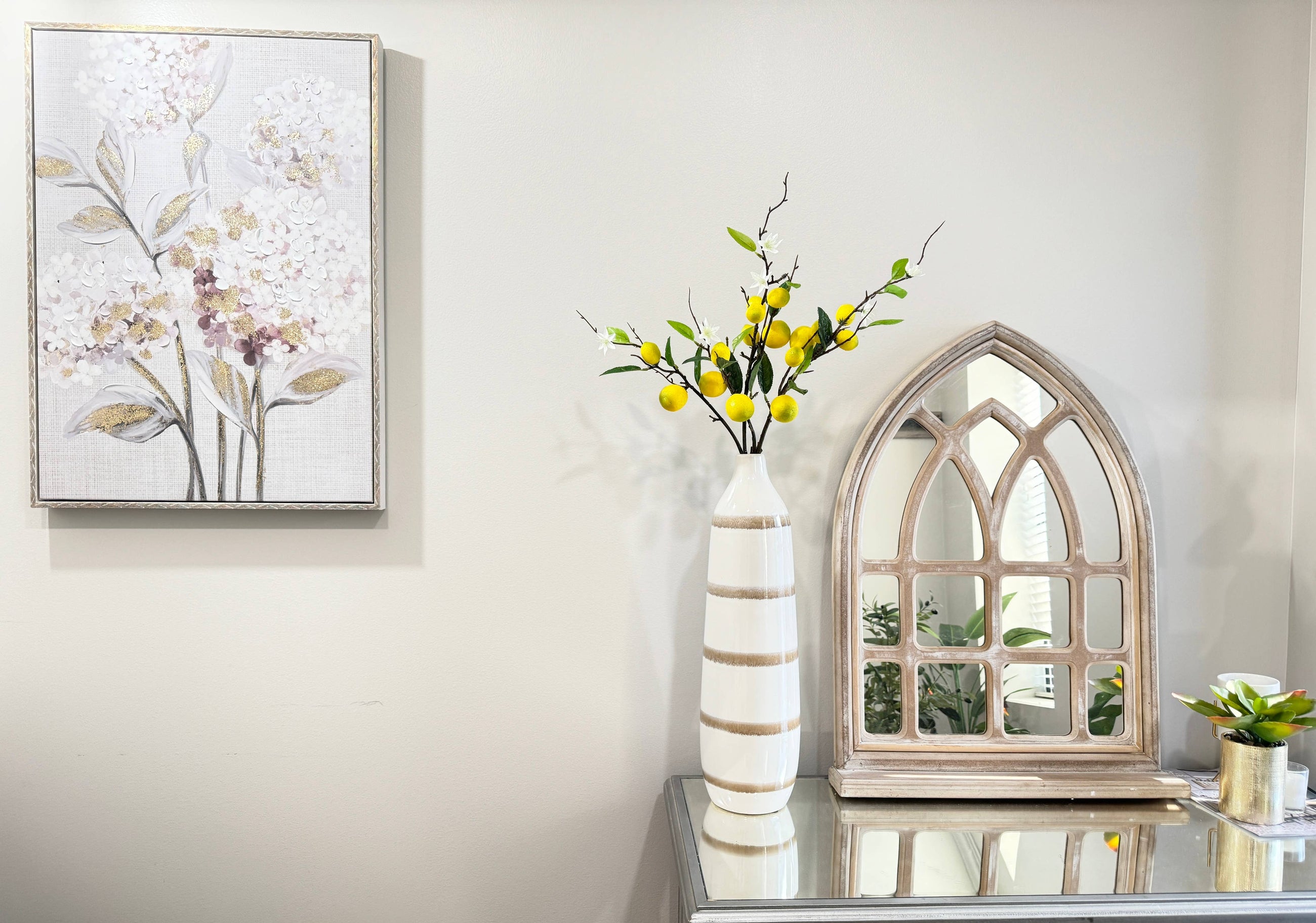 32"-Artificial Lemon Branch Decorative Fruit Stem