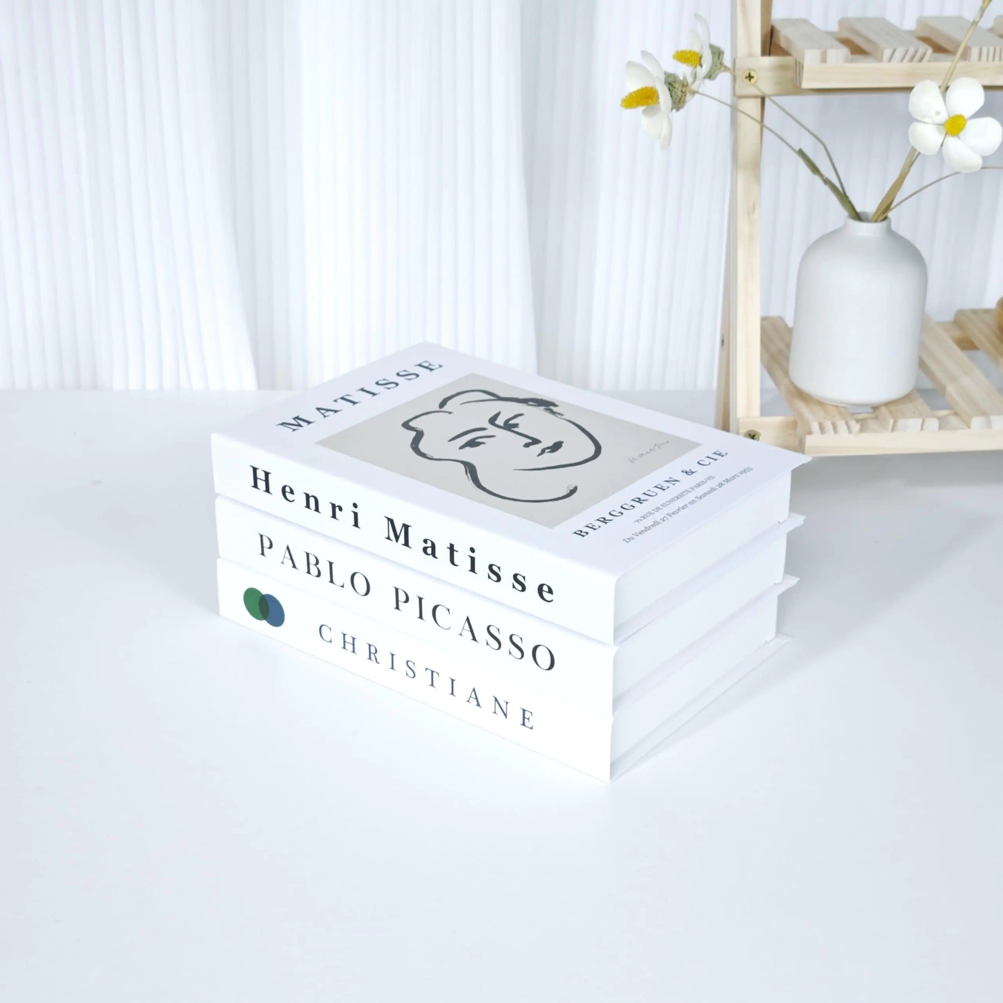 3PCS Aesthetic Decor Books - Abstract Figures Series Decorative Books for Home Decor and Coffee Table - Fake Books for Decoration