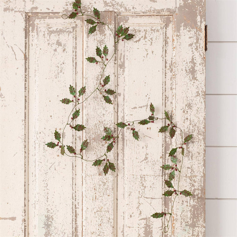Vintage Metal Holly Garland