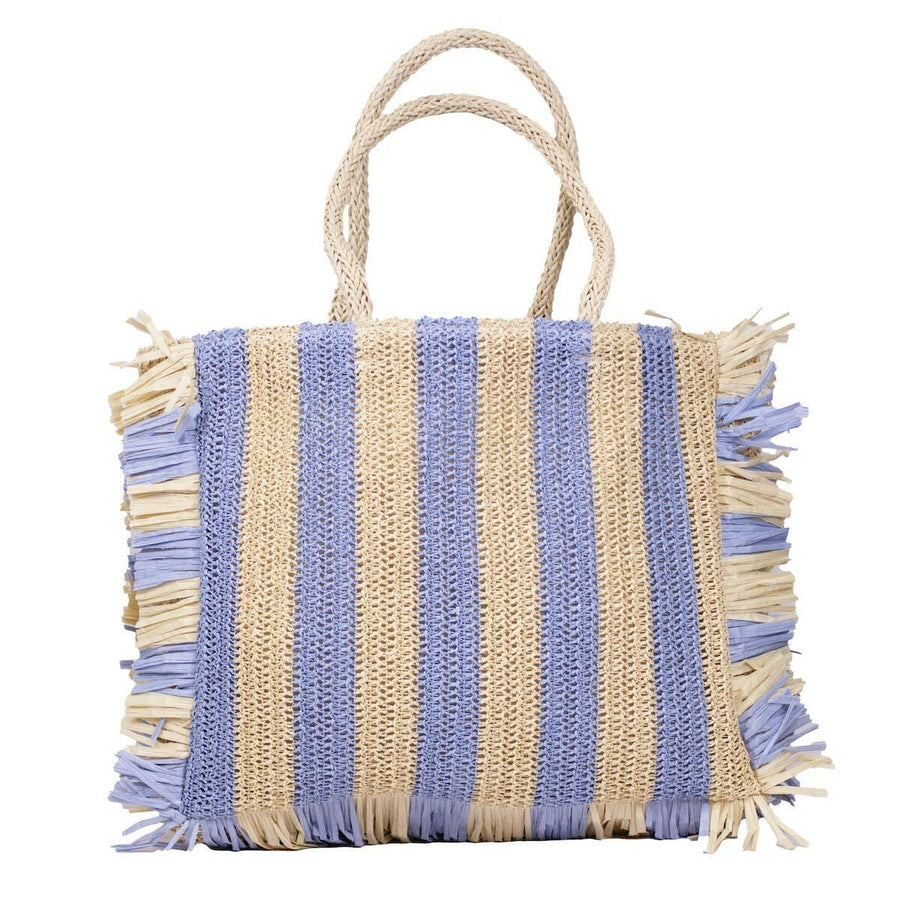 Excursion Tote   Natural/Blue   19x15x2.