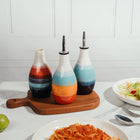 Cruet Ceramic Olive Oil Dispenser Bottle - 400ml Vinegar