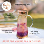 Charlie™ Iridescent Glass Iced Tea Carafe with Infuser 50oz
