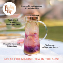 Charlie™ Iridescent Glass Iced Tea Carafe with Infuser 50oz