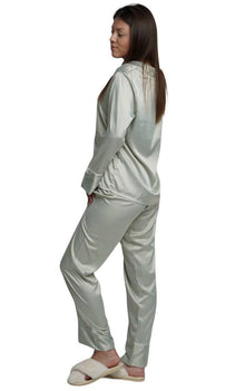 ASHLEY LONG MATTE SATIN  PAJAMAS