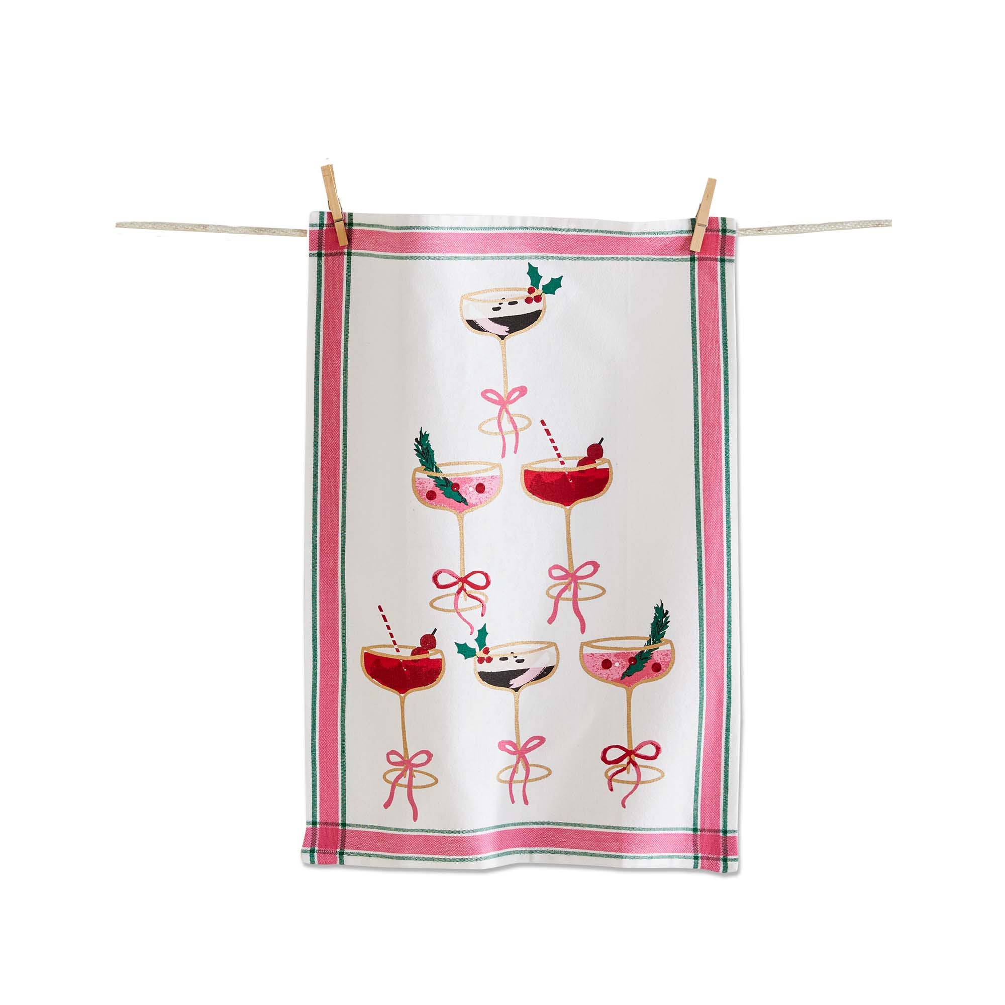 Christmas Cocktail Tower Dishtowel