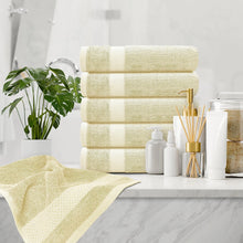 Luxury Hand Towels Turkish Cotton for Hotel Spa 16x30 inch 6 Pack Beige Color.