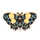 Floral Moth Butterfly Enamel Pins - Beautiful brooch pins