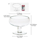 7"D Belfast Compote Glass Vase.