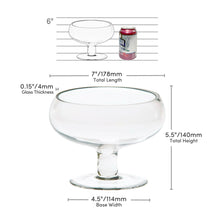 7"D Belfast Compote Glass Vase.