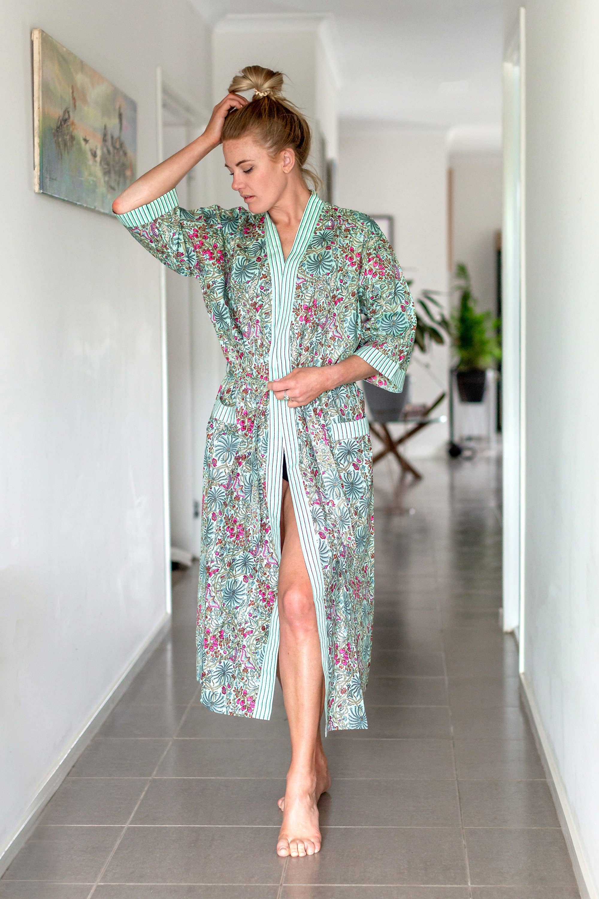 Kimono Cotton Kimono Bathrobe Frida