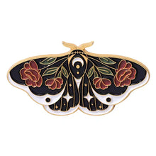 Floral Moth Butterfly Enamel Pins - Beautiful brooch pins