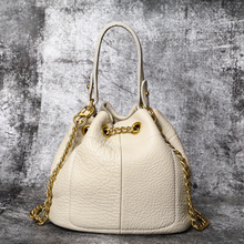 Sameera Leather Drawstring Handbag