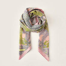 Vintage French Print Scarf – 90cm Silk Feel Square_CWASC0172