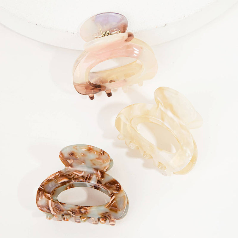 Oval Cutout Acetate Hair Claw