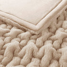 Soft Ruched 50x60" Throw Blanket, Tan