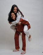 ASHLEY LONG MATTE SATIN  PAJAMAS