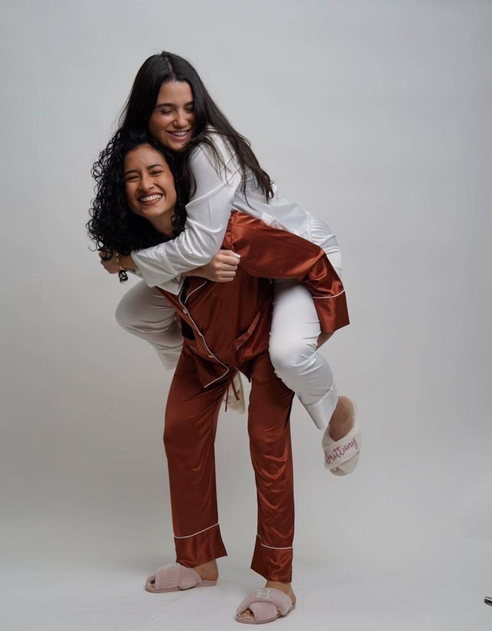 ASHLEY LONG MATTE SATIN  PAJAMAS
