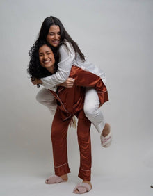 ASHLEY LONG MATTE SATIN  PAJAMAS