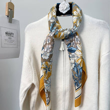 Floral Velvet Wool Scarf Shawl for Winter