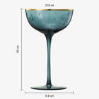Colored Coupe Art Deco Glasses | Set of 6 | 7.3 oz Classic