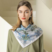 Vintage French Print Scarf – 90cm Silk Feel Square_CWASC0172
