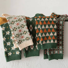 Geometric pattern Christmas gift socks