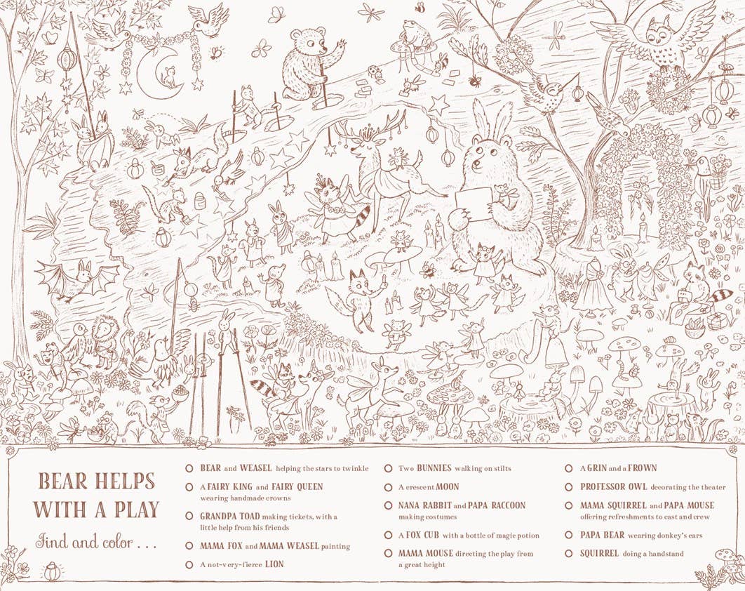 Brown Bear Wood: A Search-and-Find Coloring Book