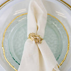 Laurel Wreath Napkin Ring   Matte Gold   2"