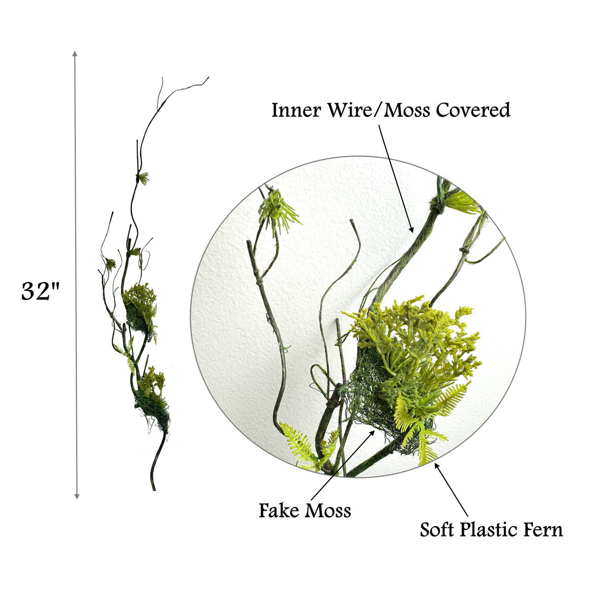 32"Designer's Selection-Moss Vine Tree branches
