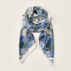 Vintage French Print Scarf – 90cm Silk Feel Square_CWASC0172