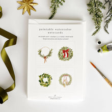Wreaths paintable watercolor notecard set