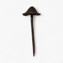 Aged Copper Finish Mushroom Garden Stakes