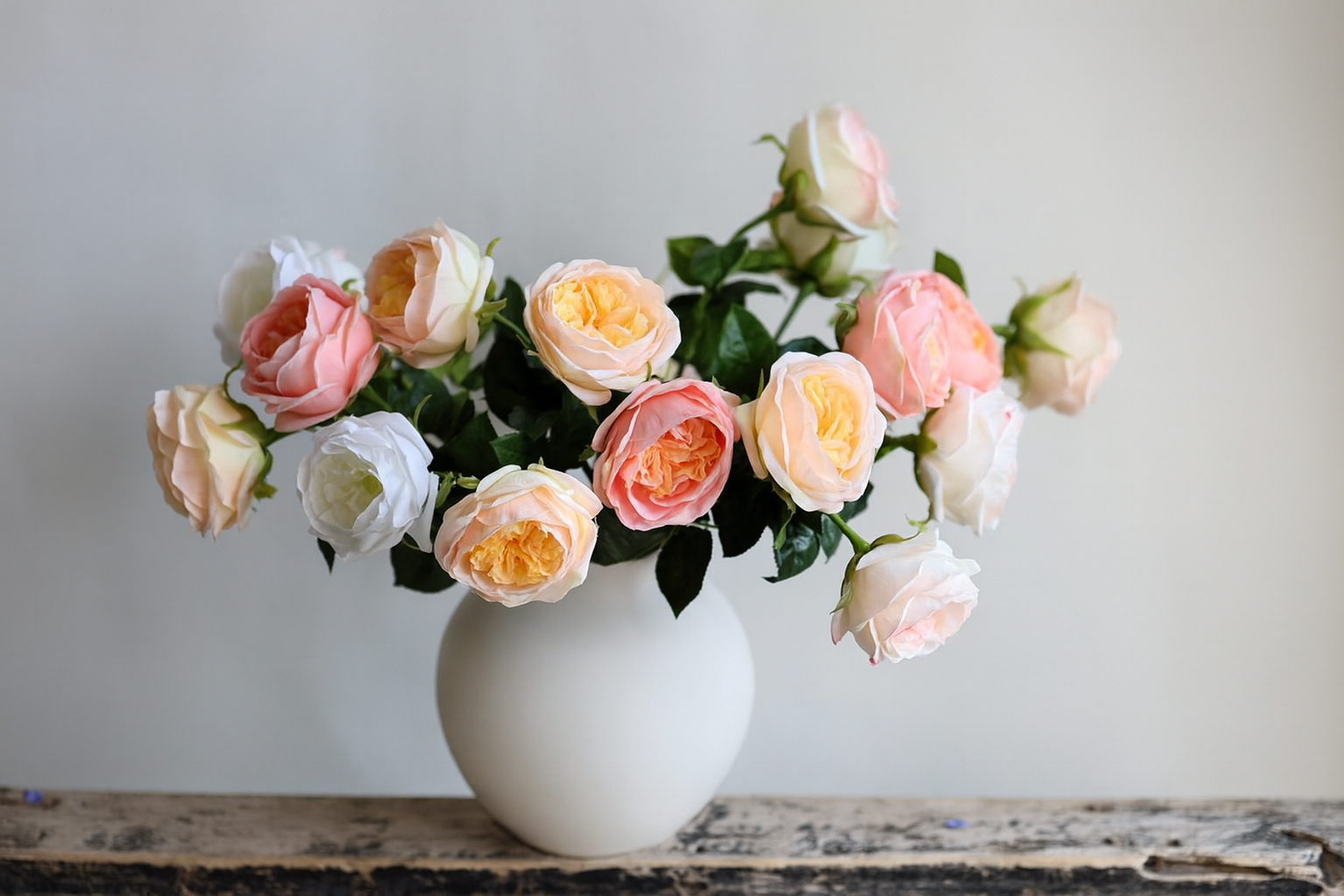 18"Elegant Real touch Juliet Rose-Moisture-touch coating