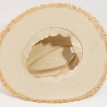 Straw Braided Fringe Fedora Hat