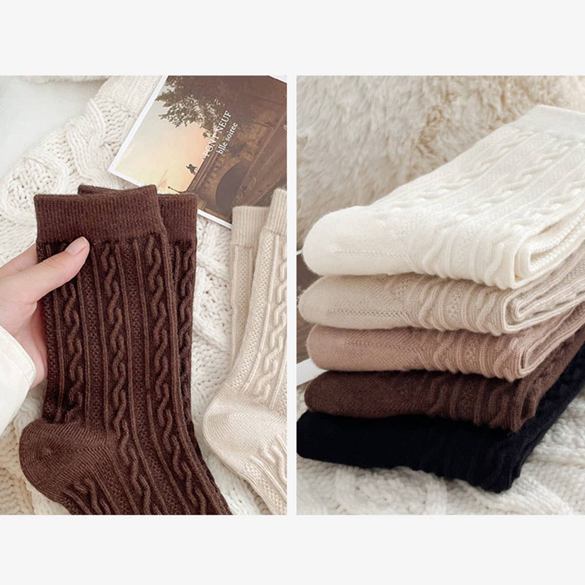 CASHMERE SOCKS FOR WINTER_CREW SOCKS