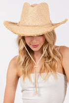 Straw Basket Weave Western Cowboy Hat
