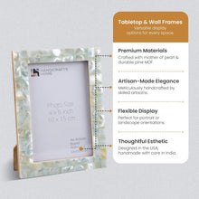 Mother of Pearl Inlay Picture Frame Green 5x7