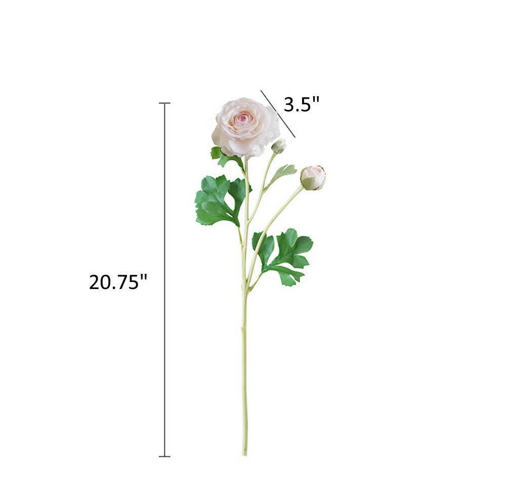 18"-Real Touch Ranunculus with 2 buds.
