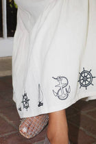 Nautical Tie Maxi Dress