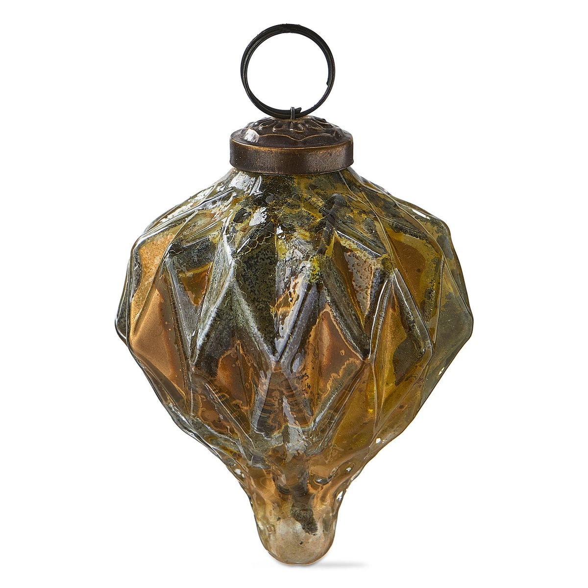 Gilded Drop Christmas Ornament 3 In - Gold