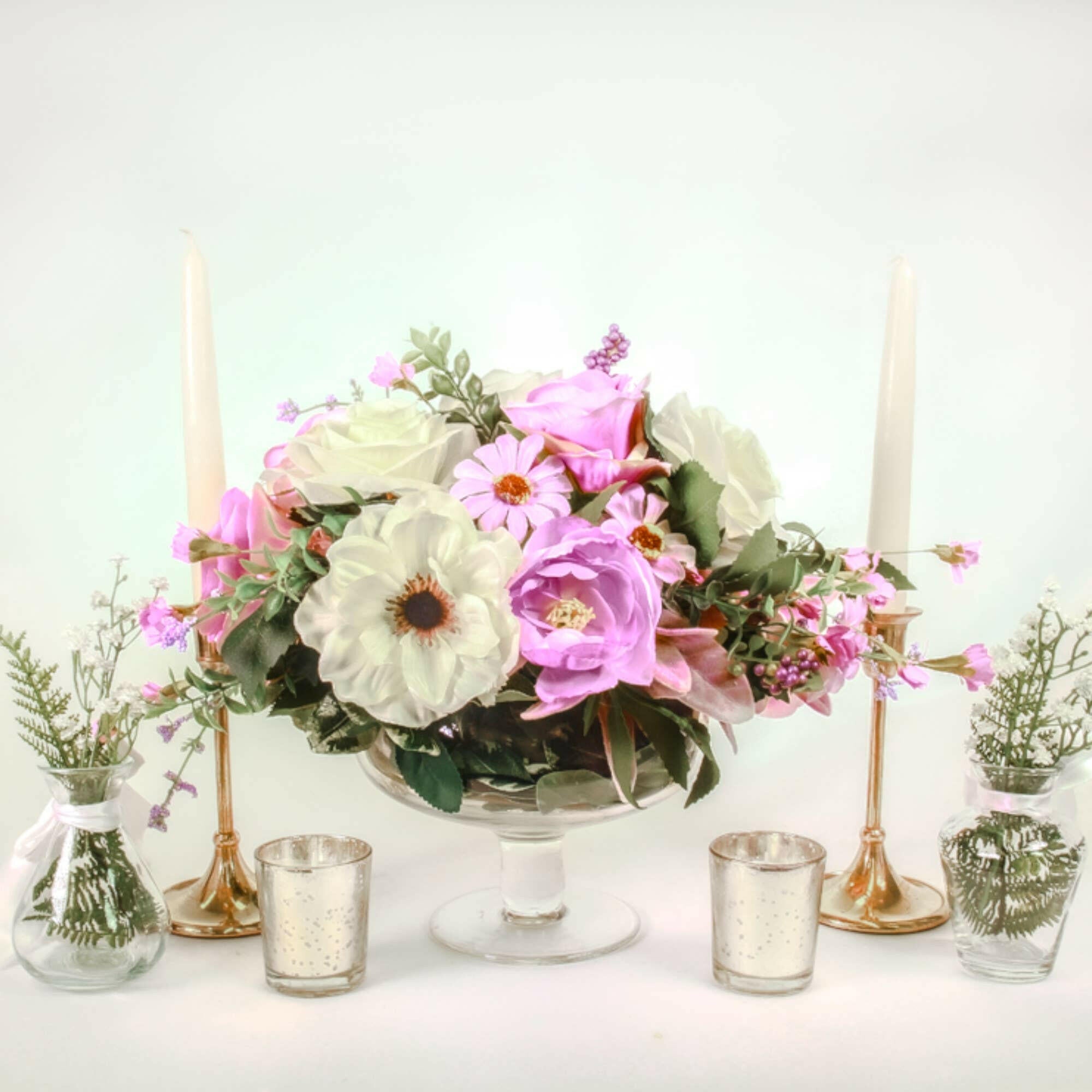 7"D Belfast Compote Glass Vase.